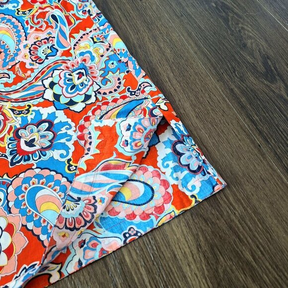 💙 Lands' End Tunic Dress 100% Cotton Pockets Lightweight Boho Style - Picture 9 of 12